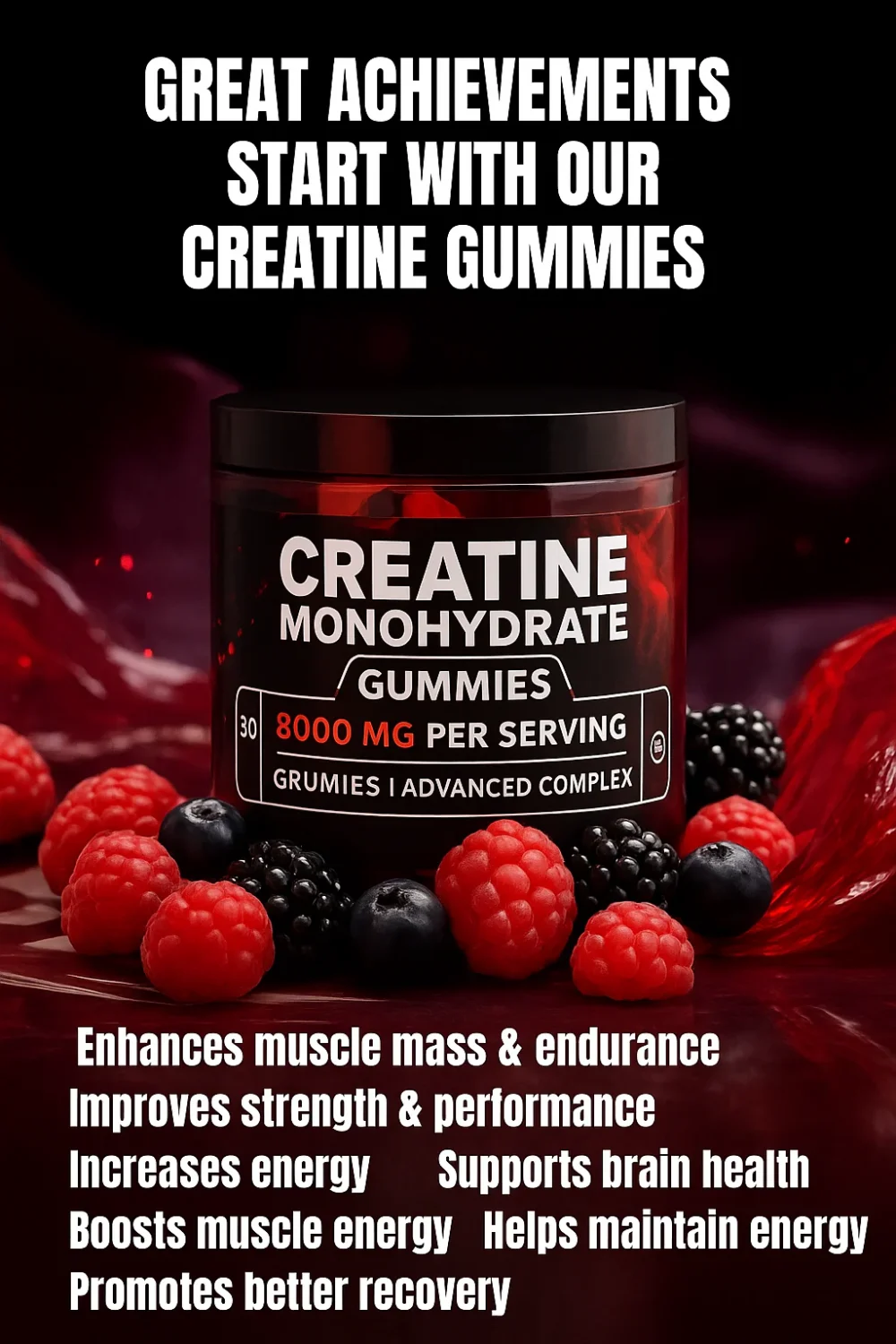 120 Creatine Monohydrate BCAA Gummies - Image 4