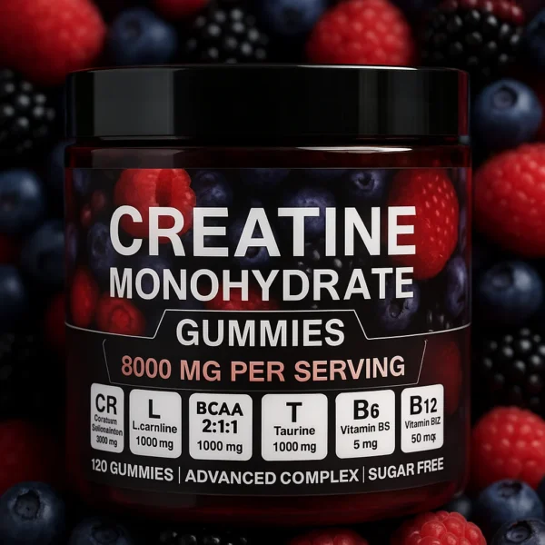 120 Creatine Monohydrate BCAA Gummies